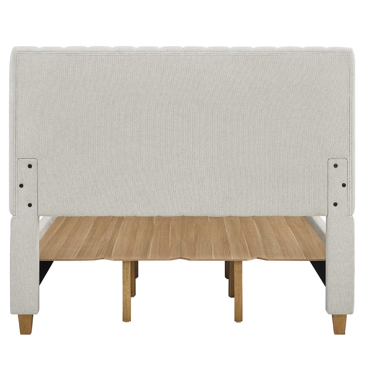 Thomasville Fabric Upholstered Queen Bed Beige