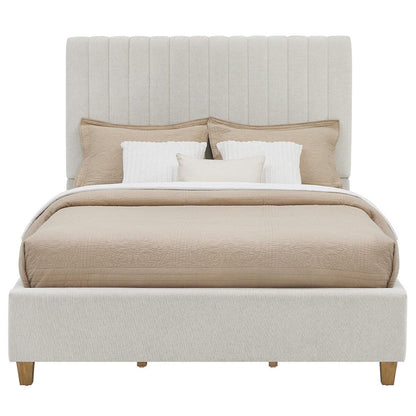 Thomasville Fabric Upholstered Queen Bed Beige