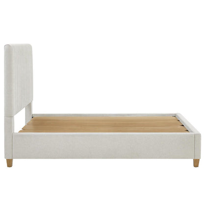 Thomasville Fabric Upholstered Queen Bed Beige