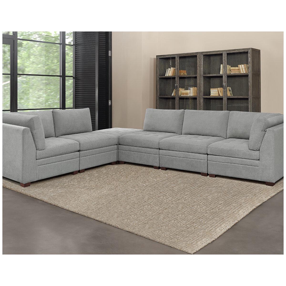 Thomasville Modular Fabric Sectional 6 Piece