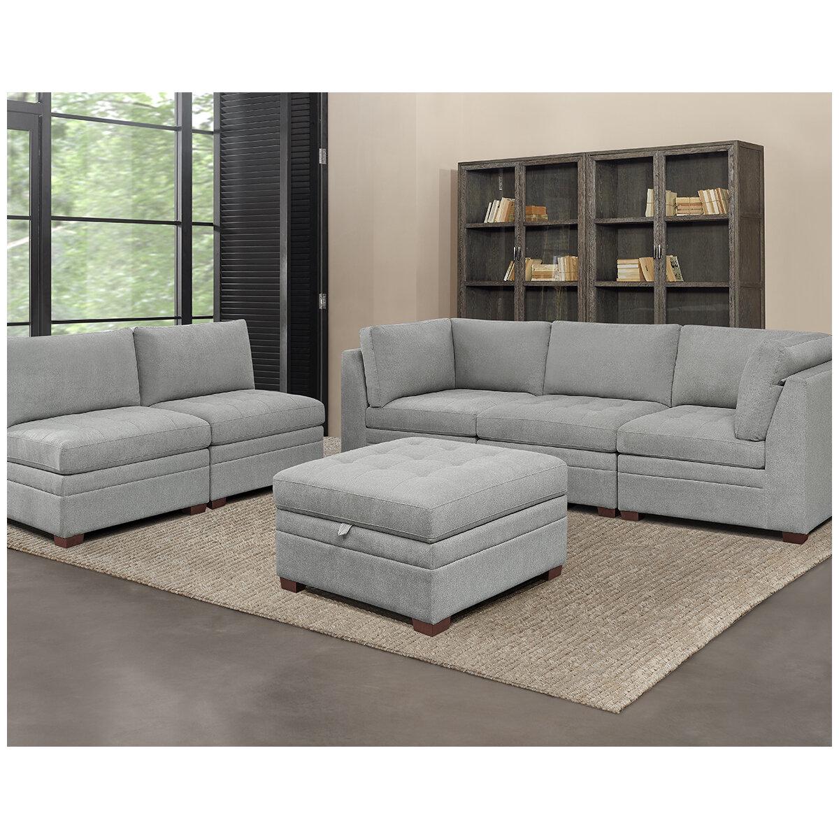 Thomasville Modular Fabric Sectional 6 Piece