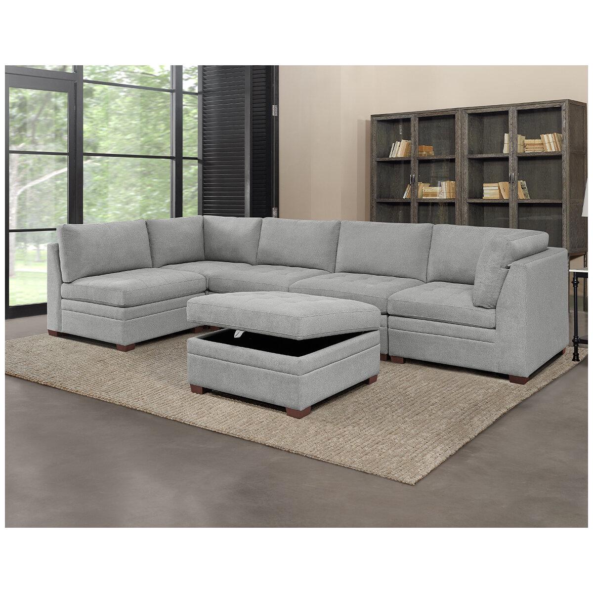 Thomasville Modular Fabric Sectional 6 Piece