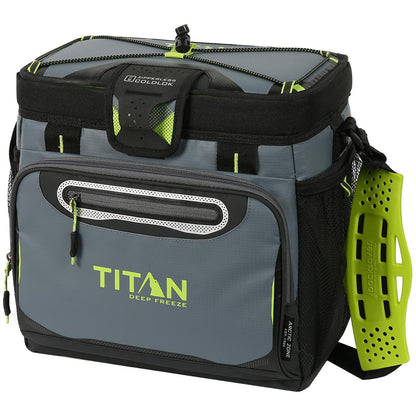 Titan 16 Can DeepFreeze Zipperless Cooler 7.8L Grey And Orange