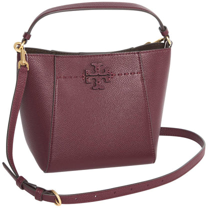 Tory Burch Mcgraw Small Bucket Bag Claret
