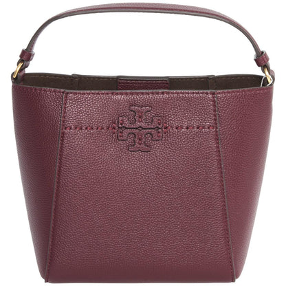Tory Burch Mcgraw Small Bucket Bag Claret