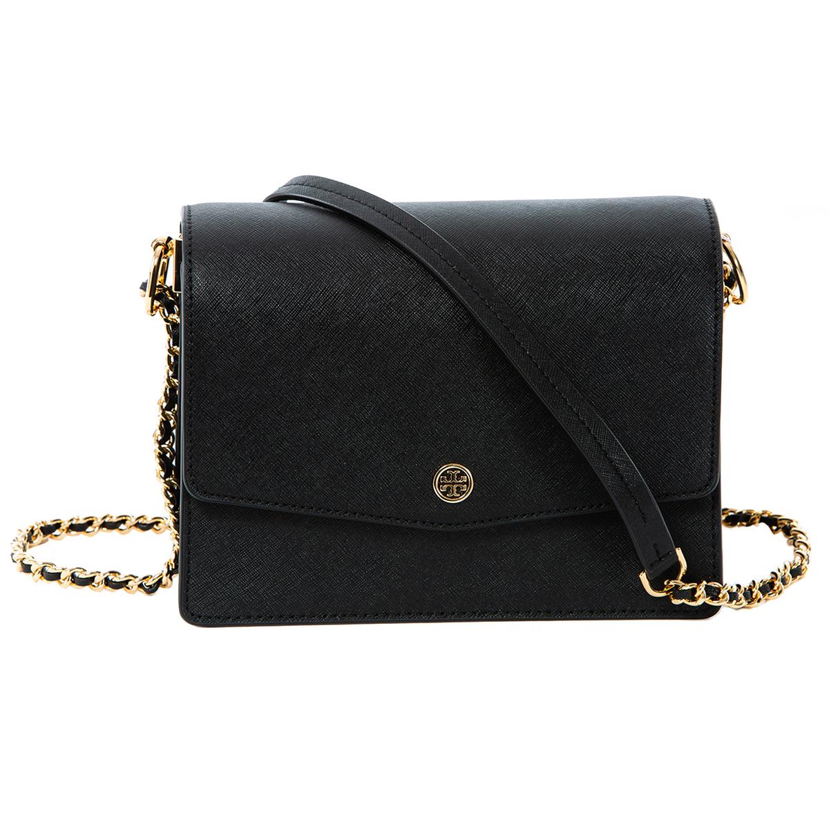 Tory Burch Robinson Convertible Shoulder Bag Black/Royal Navy 46333-018