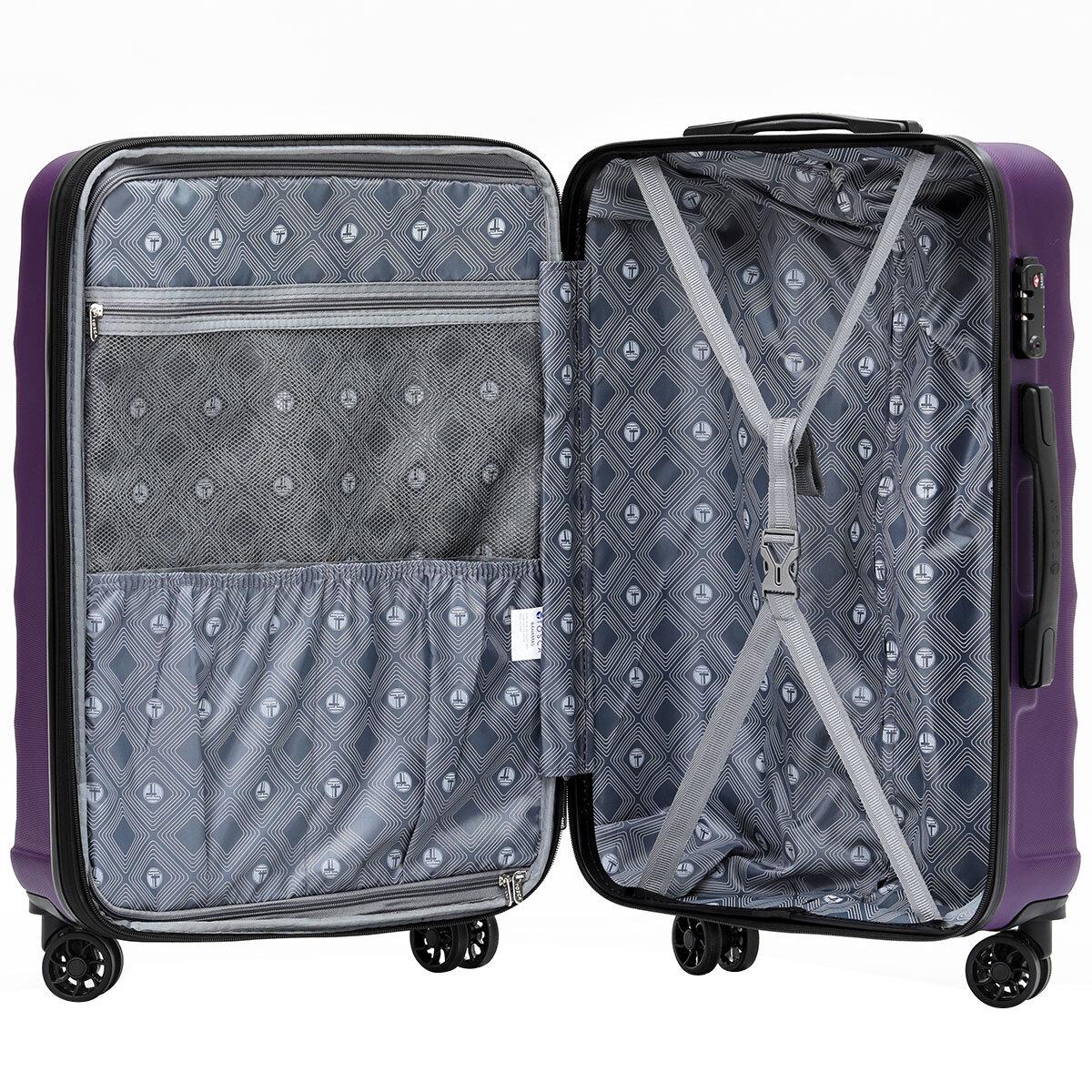 Tosca Bahamas Luggage 3 Piece Set Purple