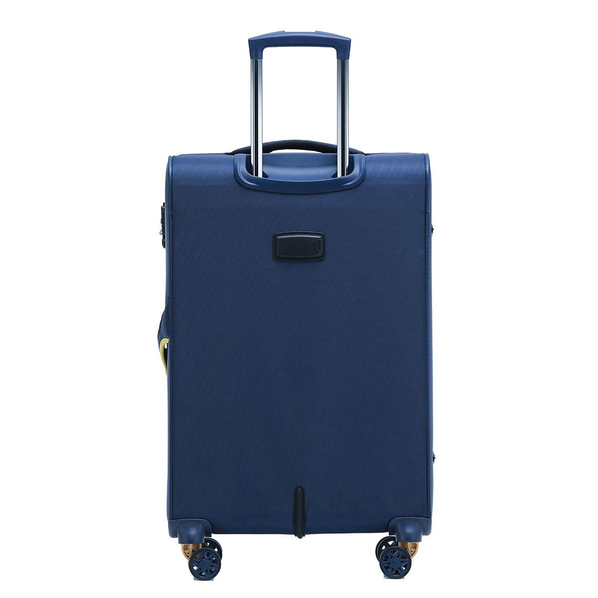 Tosca Flight Softside Luggage 3 Piece Set Navy/Yellow TCA787-3