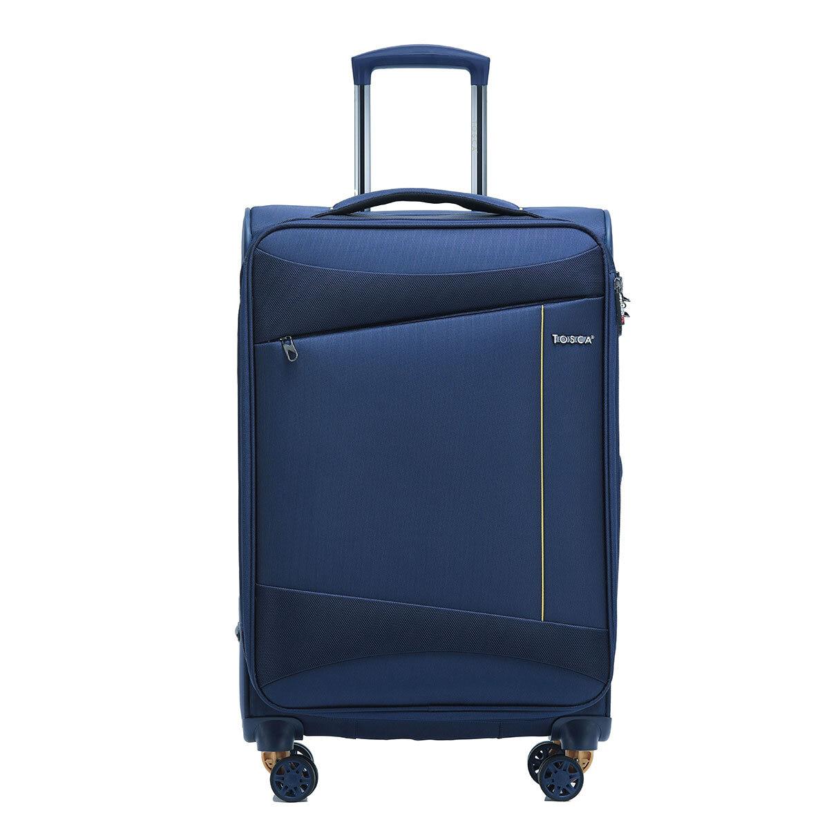 Tosca Flight Softside Luggage 3 Piece Set Navy/Yellow TCA787-3