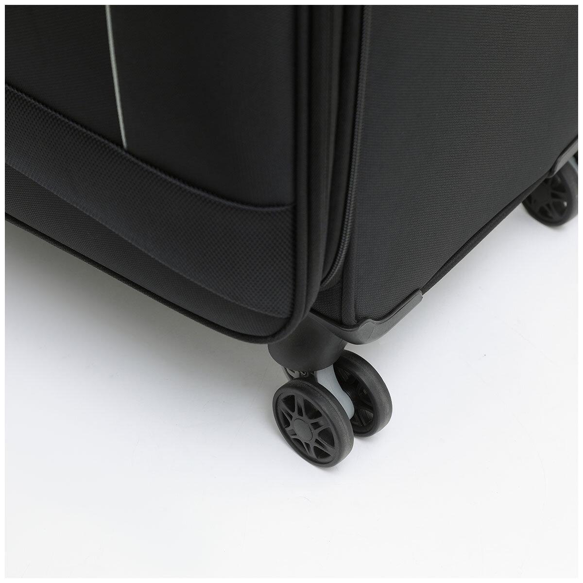 Tosca Flight Softside Luggage 3 Piece Set Black/Grey TCA787-3
