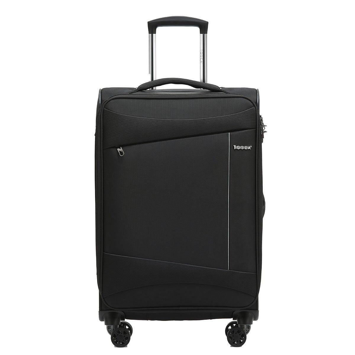 Tosca Flight Softside Luggage 3 Piece Set Black/Grey TCA787-3