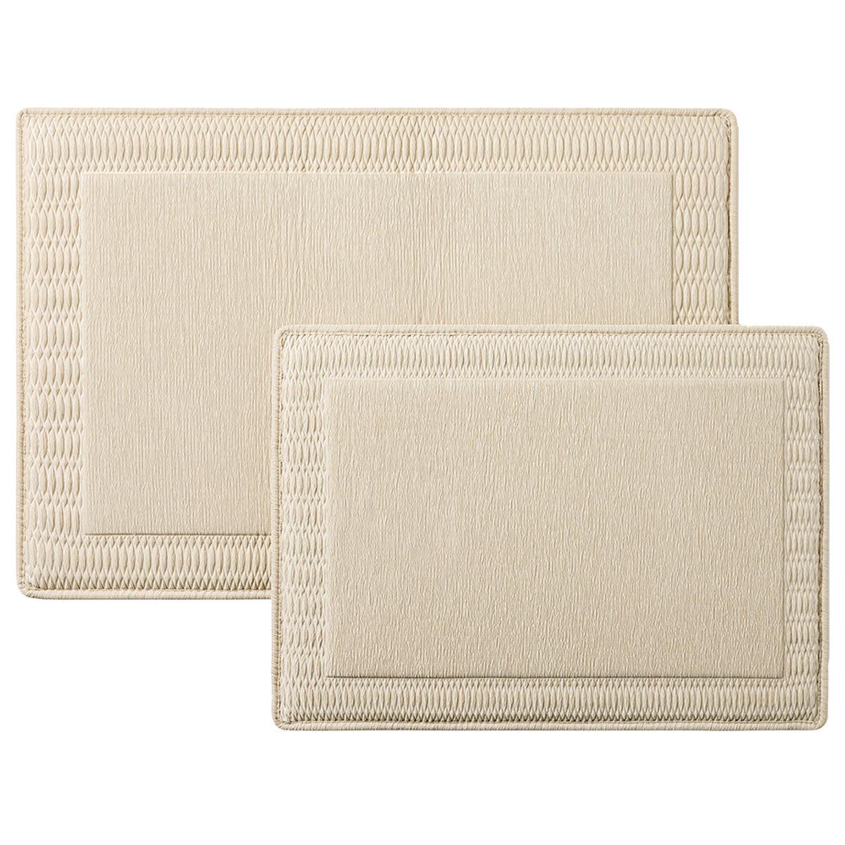 Town and Country Living Premiere Memory Foam Bath Mat 2 Pack Beige
