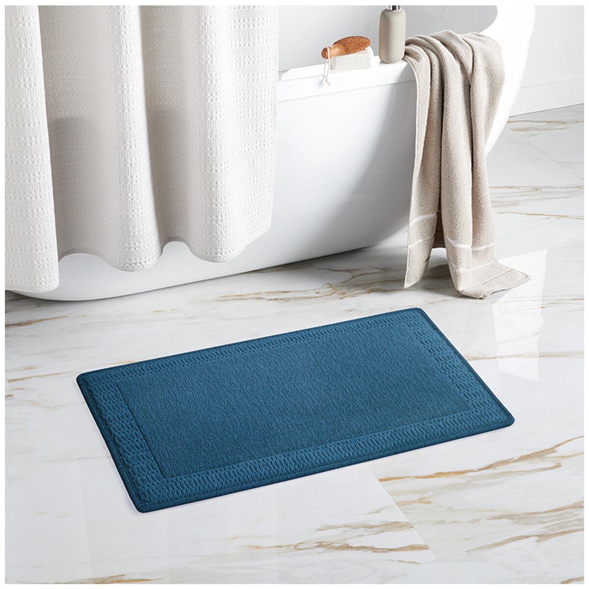 Town and Country Living Premiere Memory Foam Bath Mat 2 Pack Blue