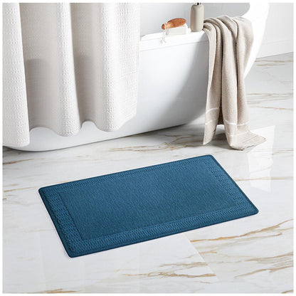 Town and Country Living Premiere Memory Foam Bath Mat 2 Pack Blue