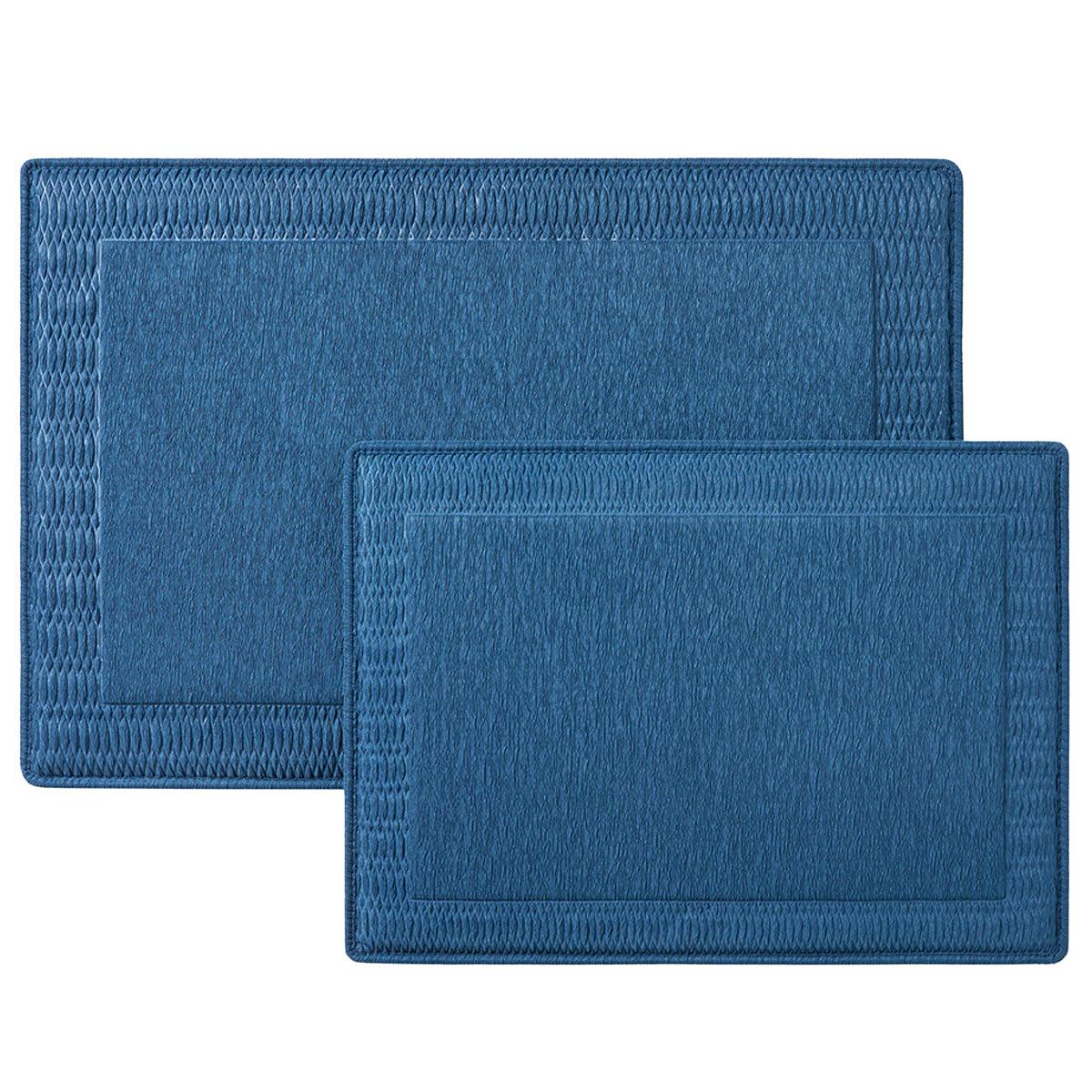 Town and Country Living Premiere Memory Foam Bath Mat 2 Pack Blue