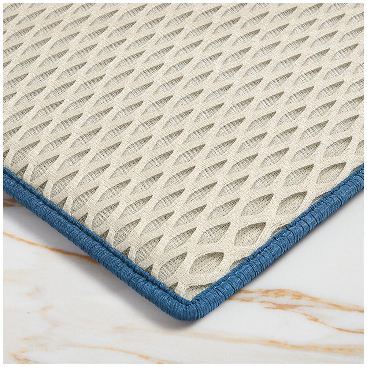 Town and Country Living Premiere Memory Foam Bath Mat 2 Pack Blue