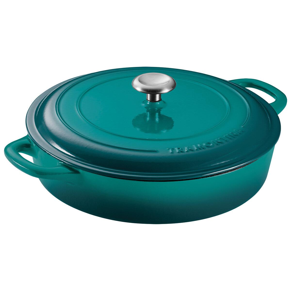 Tramontina Covered Enameled Cast Iron Braiser 3.8L Red