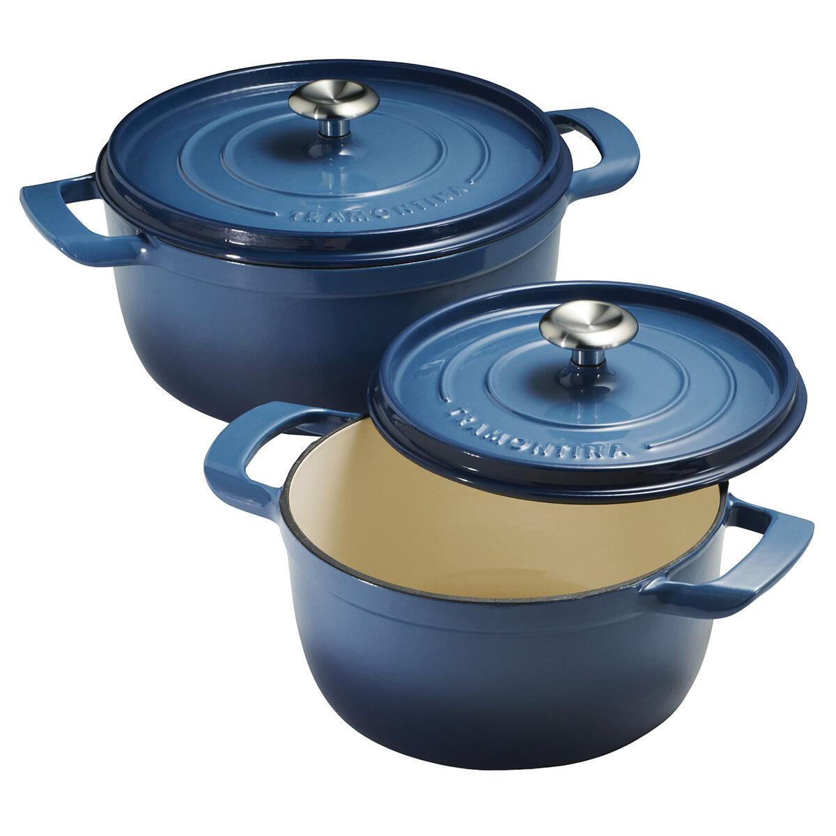 Tramontina Dutch Oven 2 Piece Denim Blue
