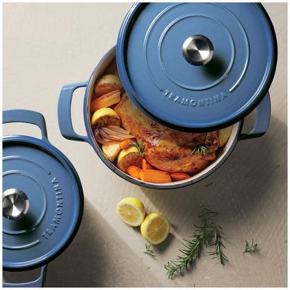 Tramontina Dutch Oven 2 Piece Denim Blue
