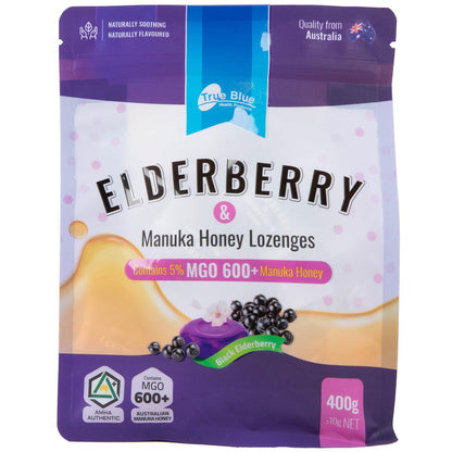 True Blue Elderberry And Manuka Honey Lozenges 400g