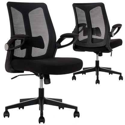 True Innovations Mesh Chair With Flip Up Arms Grey