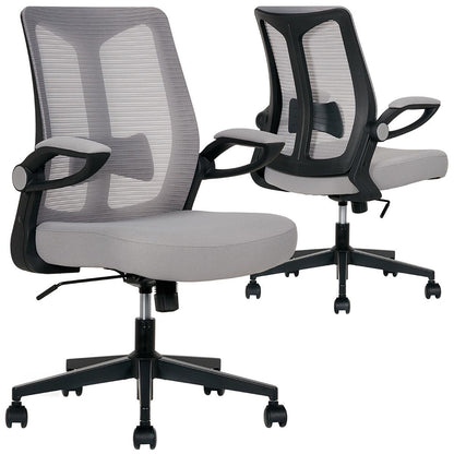 True Innovations Mesh Chair With Flip Up Arms Black