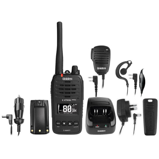 UNIDEN 5 Watt UHF Bluetooth OLED Display Handheld Radio XTRAK50 PRO