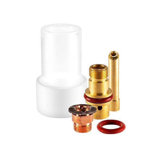 UNIMIG 3.2mm Gas Lens Short TIG Torch Pyrex Kit PGLFBK172632S