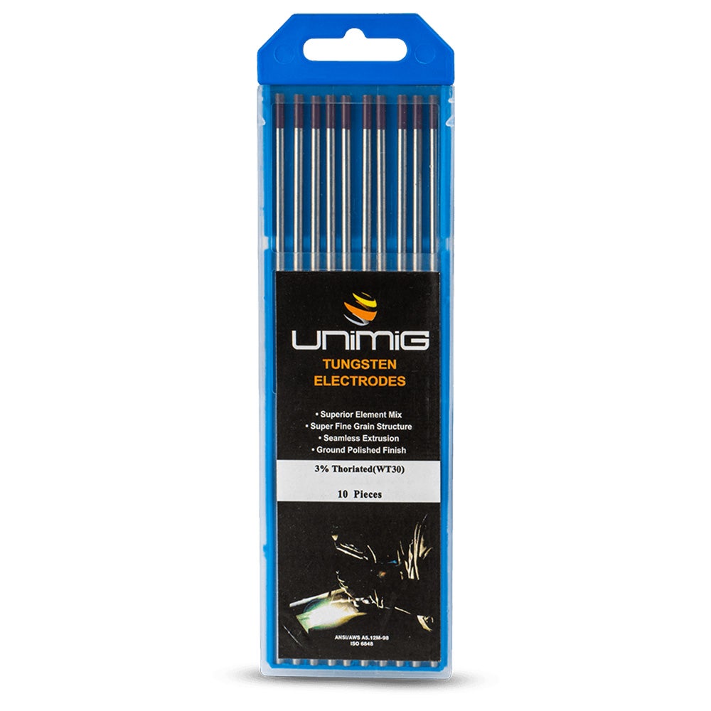 UNIMIG 3.2mm Purple T3 Tungsten Electrodes - 10 Pack PTR0005-32