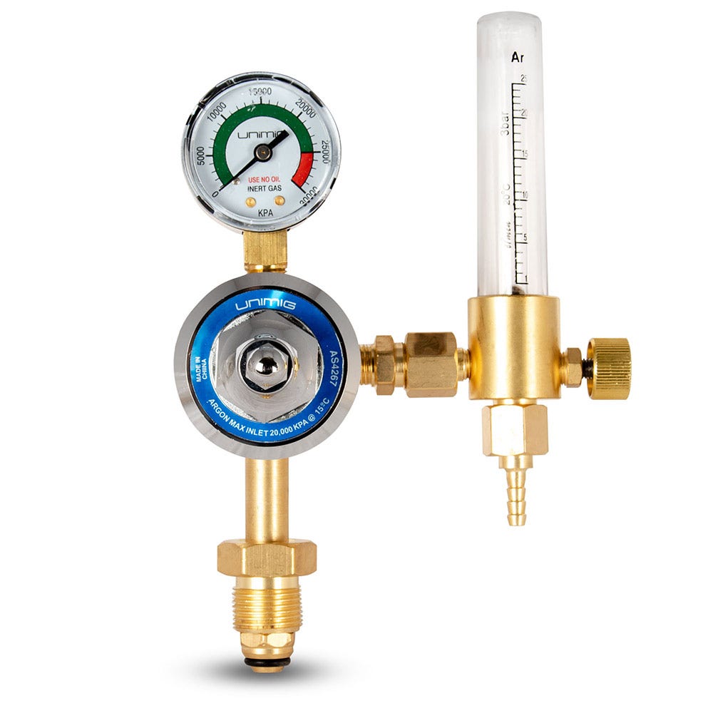 UNIMIG Argon Flowmeter w. Bubble-Type Regulator ARGON-FLOWMETER