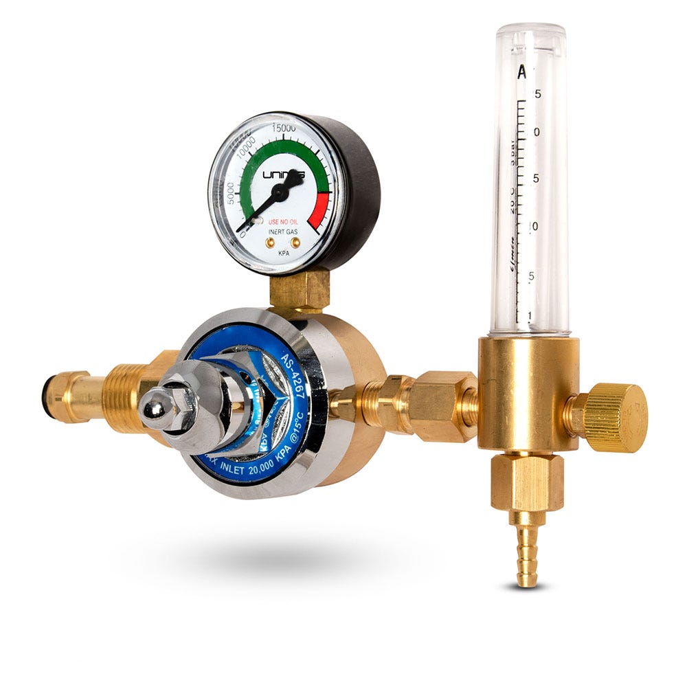 UNIMIG Argon Flowmeter w. Bubble-Type Regulator ARGON-FLOWMETER