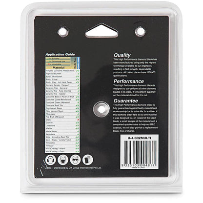 UNITEC 115mm Turbo Diamond Blade for General Purpose Cutting - RAZORCUT U45RZMULTI