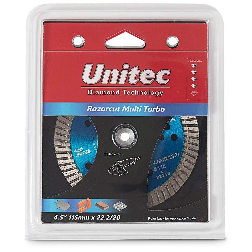 UNITEC 115mm Turbo Diamond Blade for General Purpose Cutting - RAZORCUT U45RZMULTI