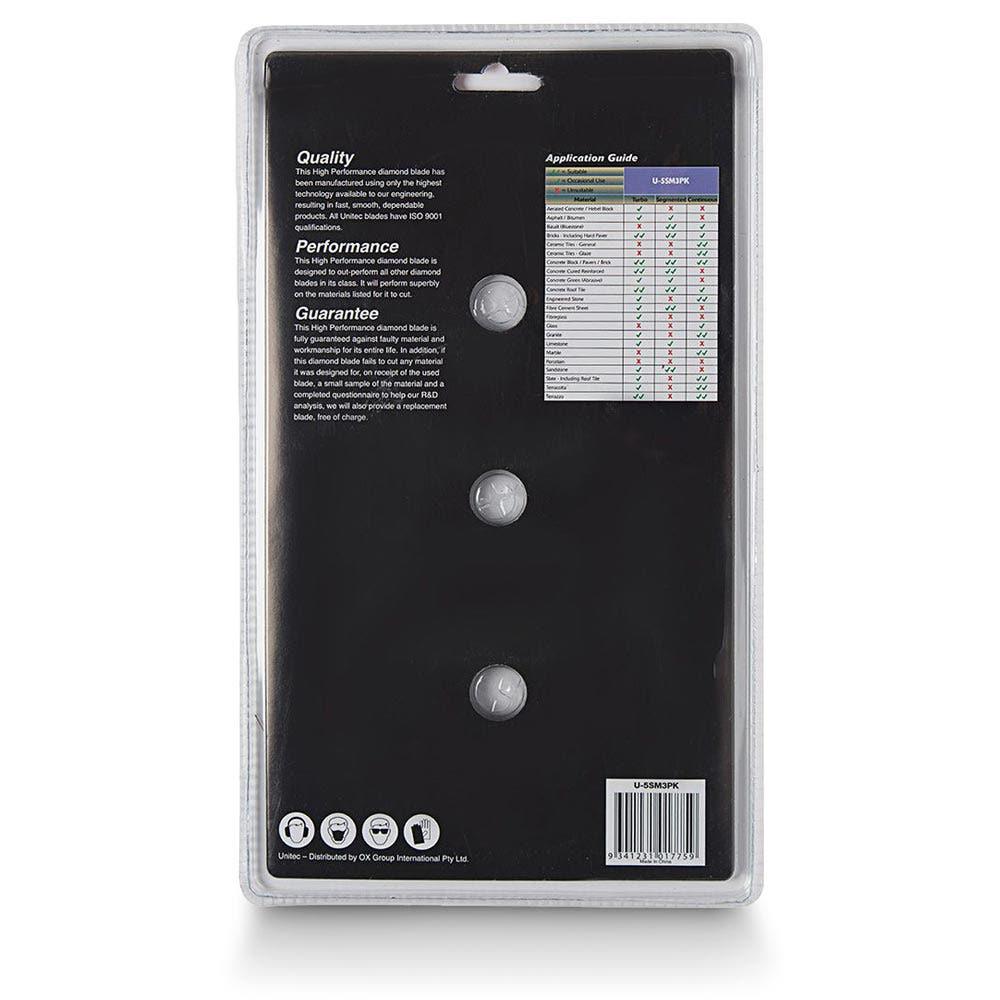 UNITEC 125mm Diamond Blade Set - SPRINT - 3 Piece U-5SM3PK