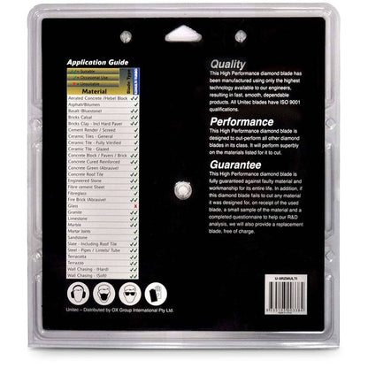 UNITEC 230mm Turbo Diamond Blade for General Purpose Cutting - RAZORCUT U-9RZMULTI