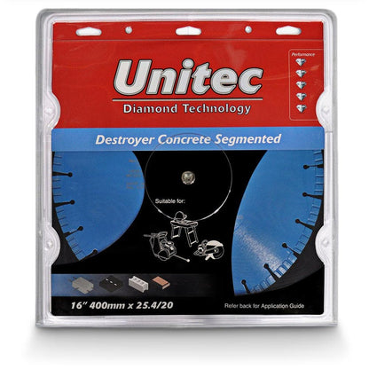 UNITEC 350mm Segmented Diamond Blade for General Purpose Cutting - DESTROYER U-14LTS12C