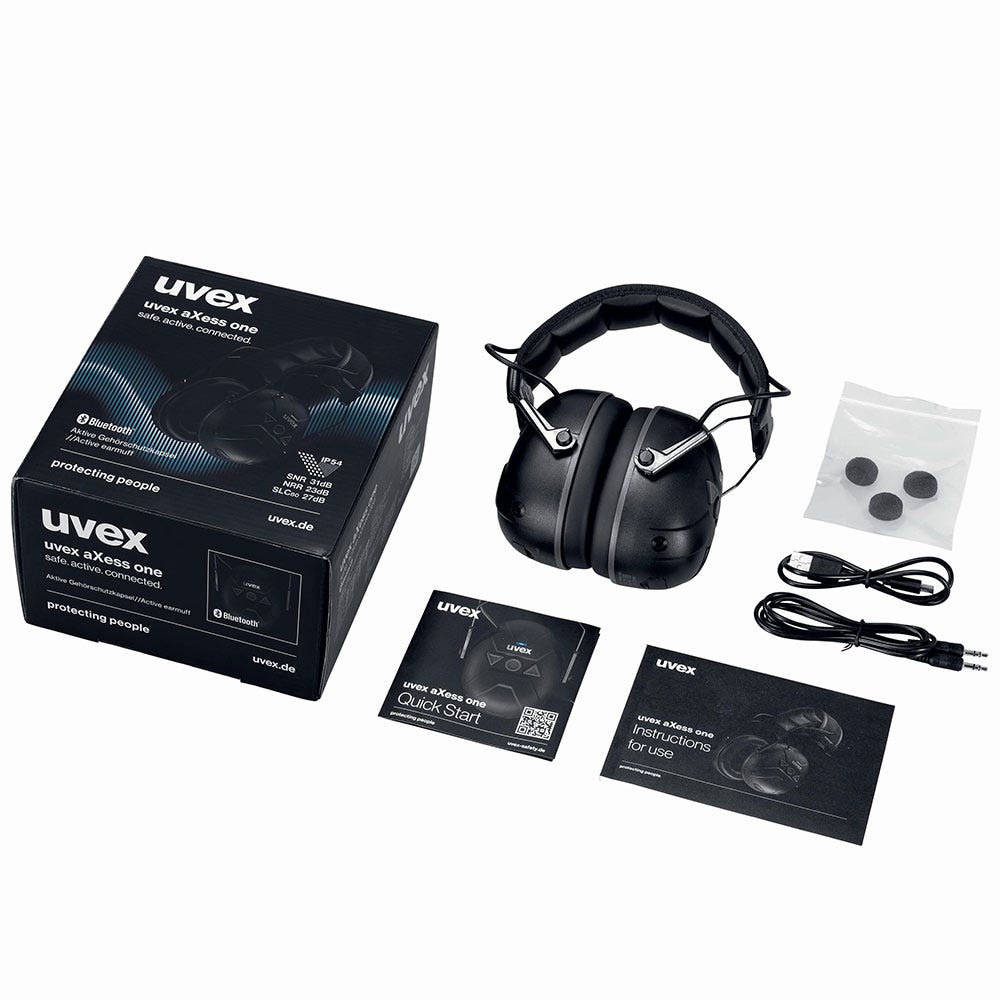 UVEX aXess One Class 5 27DB Bluetooth Ear Muffs 2640