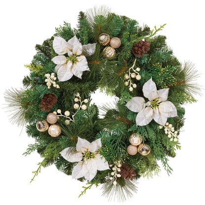 Unlit Decorated Wreath 61cm