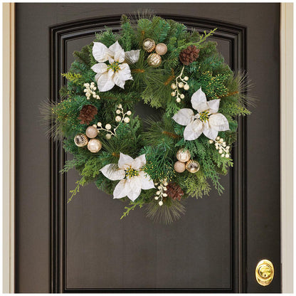 Unlit Decorated Wreath 61cm