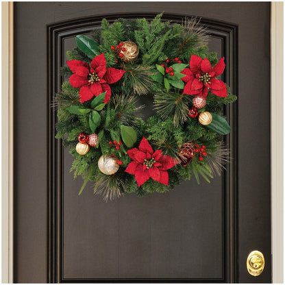 Unlit Decorated Wreath 61cm