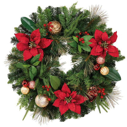 Unlit Decorated Wreath 61cm