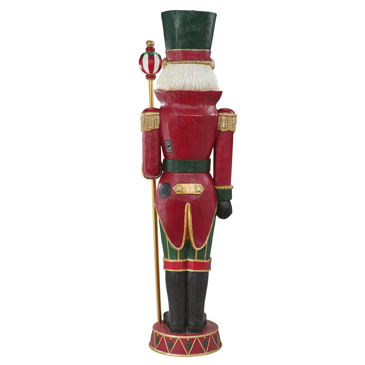 Unlit Wood Carved Nutcracker 1.8M