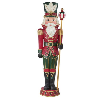 Unlit Wood Carved Nutcracker 1.8M