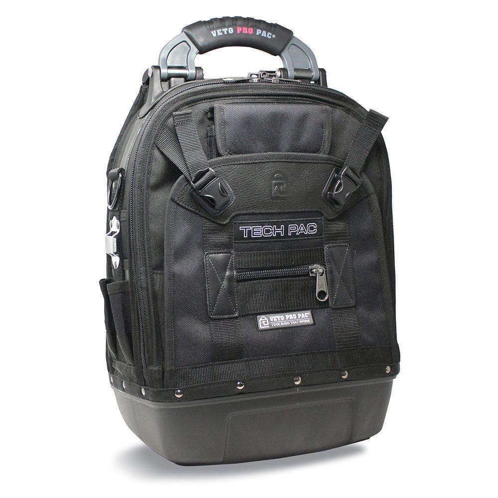 VETO 250x360x460mm TECH PAC Tool Backpack - Black VETOTECHPACBLACK