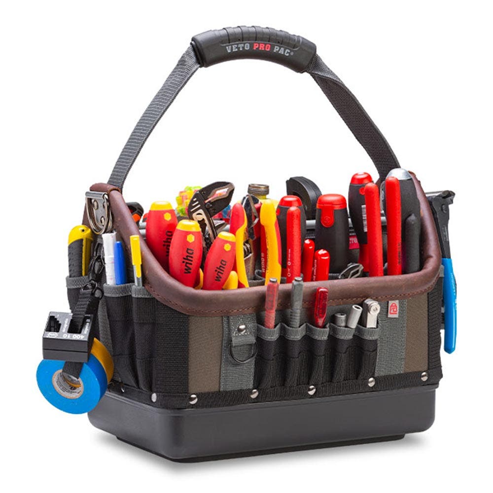 VETO 43 Pocket Large Open Top Tech Tool Bag VETOTECHOT-LC