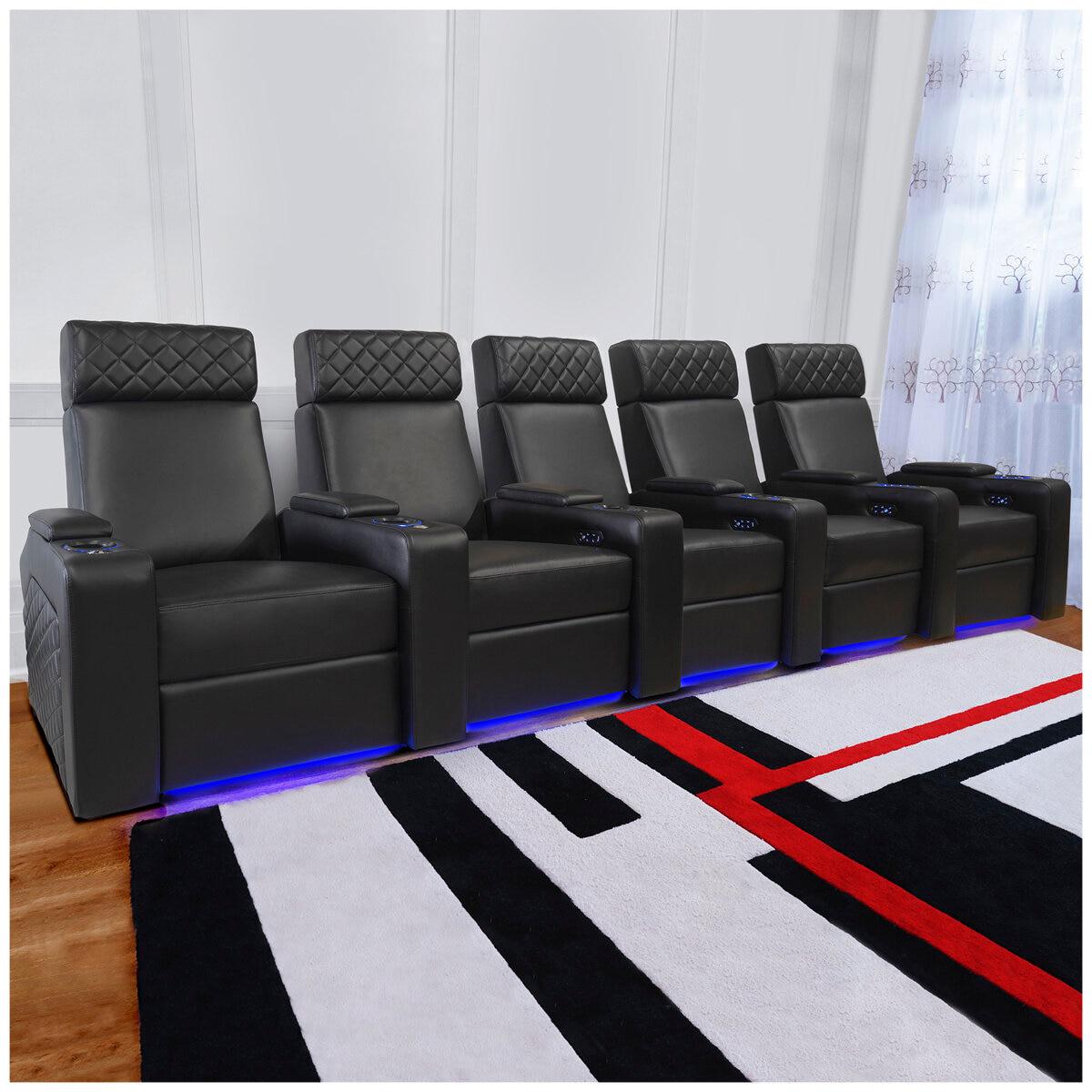 Valencia Home Theatre Zurich Edition 5 Seater Black