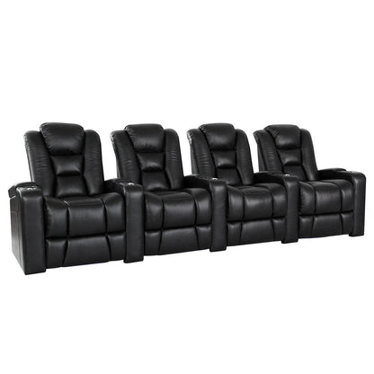 Valencia Theater Seating Venice 4 Seater Recliner Black