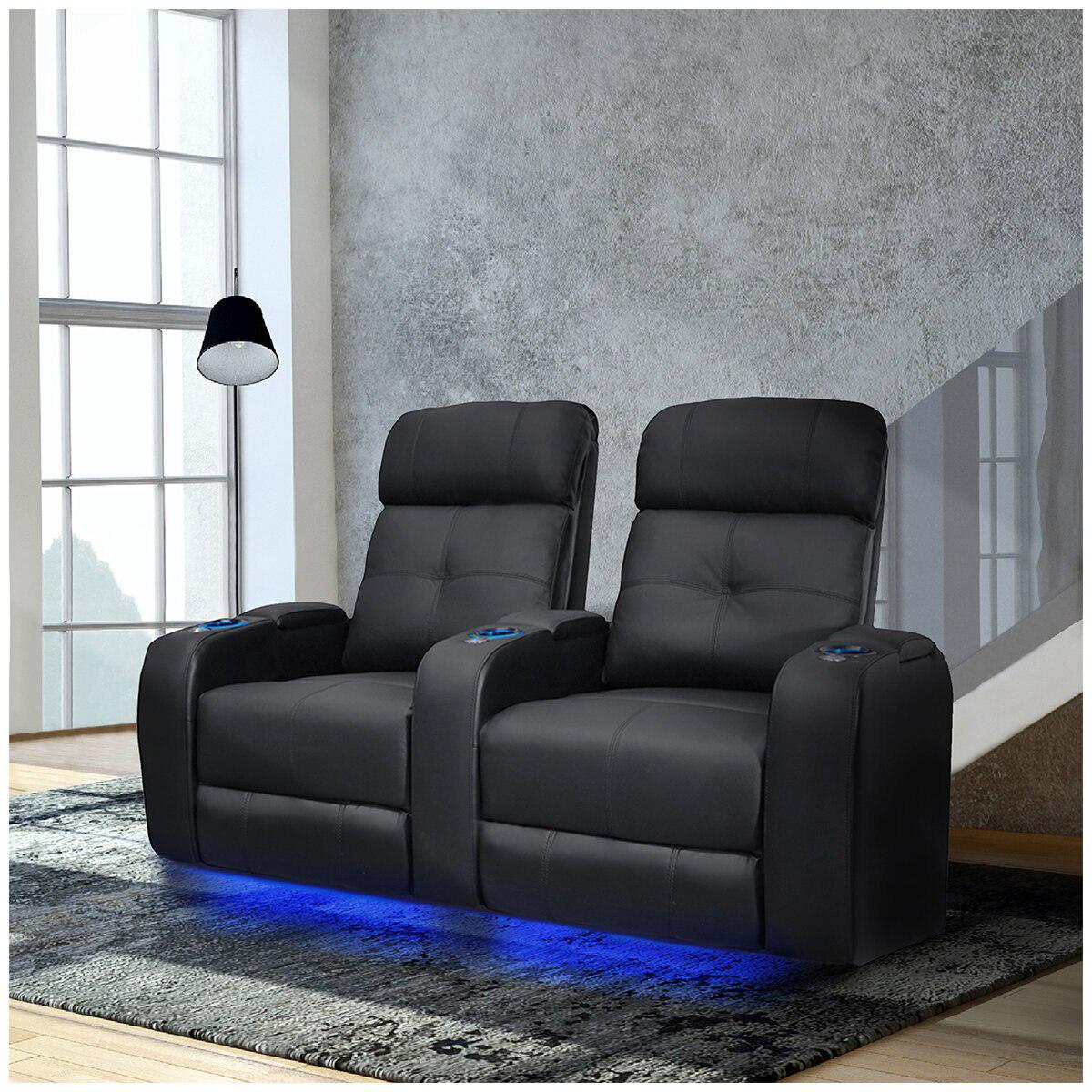 Valencia Verona Home Theater Premium Top Grain Italian Nappa Leather 5 Seater