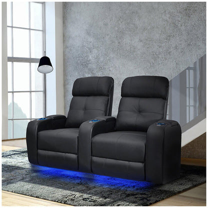 Valencia Verona Home Theater Premium Top Grain Italian Nappa Leather 5 Seater