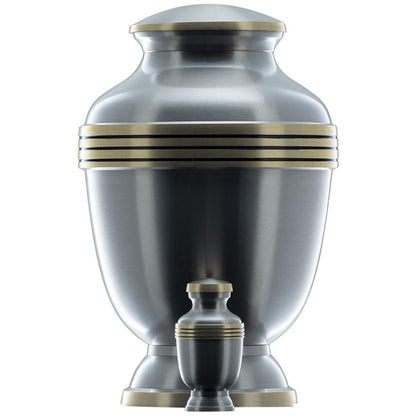 Value Coffins Elegant Pewter Urn Set 3.75L and 0.07L